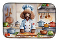 Chocolate Poodle The Chef Dish Drying Mat Absorbent Dish Drying Mat Pad for Kitchen Counter Dish Drainer Mat for Countertop, 14 x 21", Multicolor