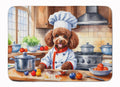 Chocolate Poodle The Chef Memory Foam Kitchen Mat Machine Washable Anti-Fatigue Cushion Comfort Bath or Kitchen Rug