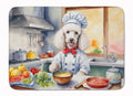 White Poodle The Chef Memory Foam Kitchen Mat Machine Washable Anti-Fatigue Cushion Comfort Bath or Kitchen Rug