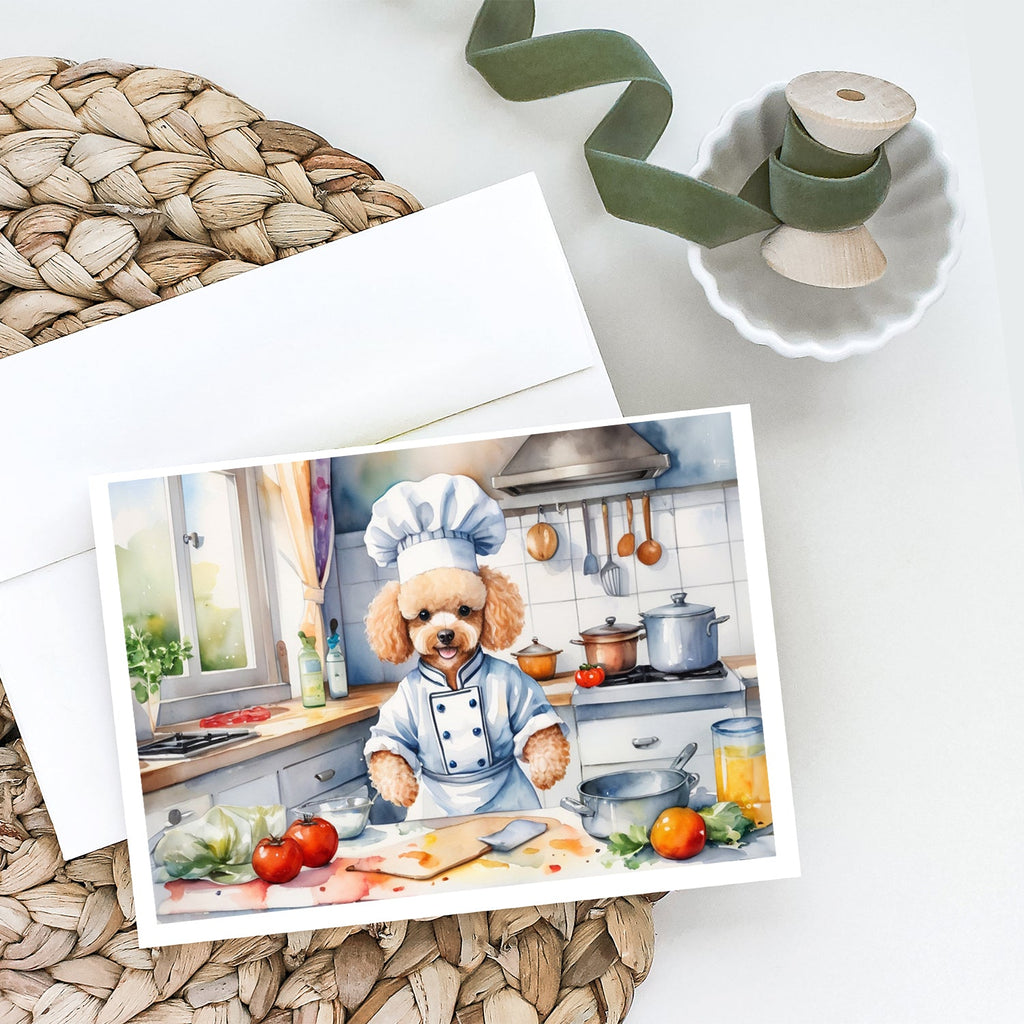 Poodle The Chef Greeting Cards Pack of 8 Blank Cards with Envelopes Whimsical A7 Size 5x7