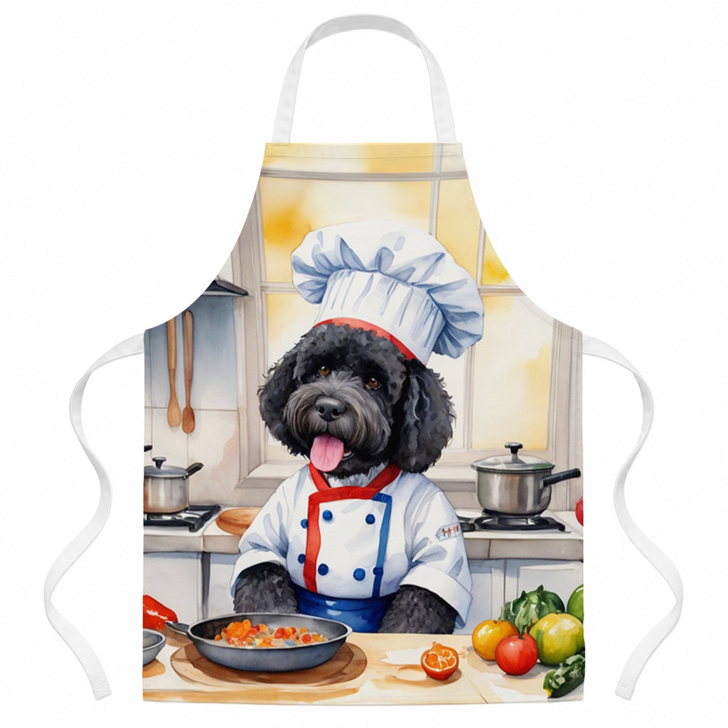Portuguese Water Dog The Chef Apron Cooking Kitchen Server Baking Crafts Gardening for Adult Women Men, Unisex, Large, Multicolor