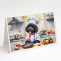 Portuguese Water Dog The Chef Greeting Cards Pack of 8 Blank Cards with Envelopes Whimsical A7 Size 5x7
