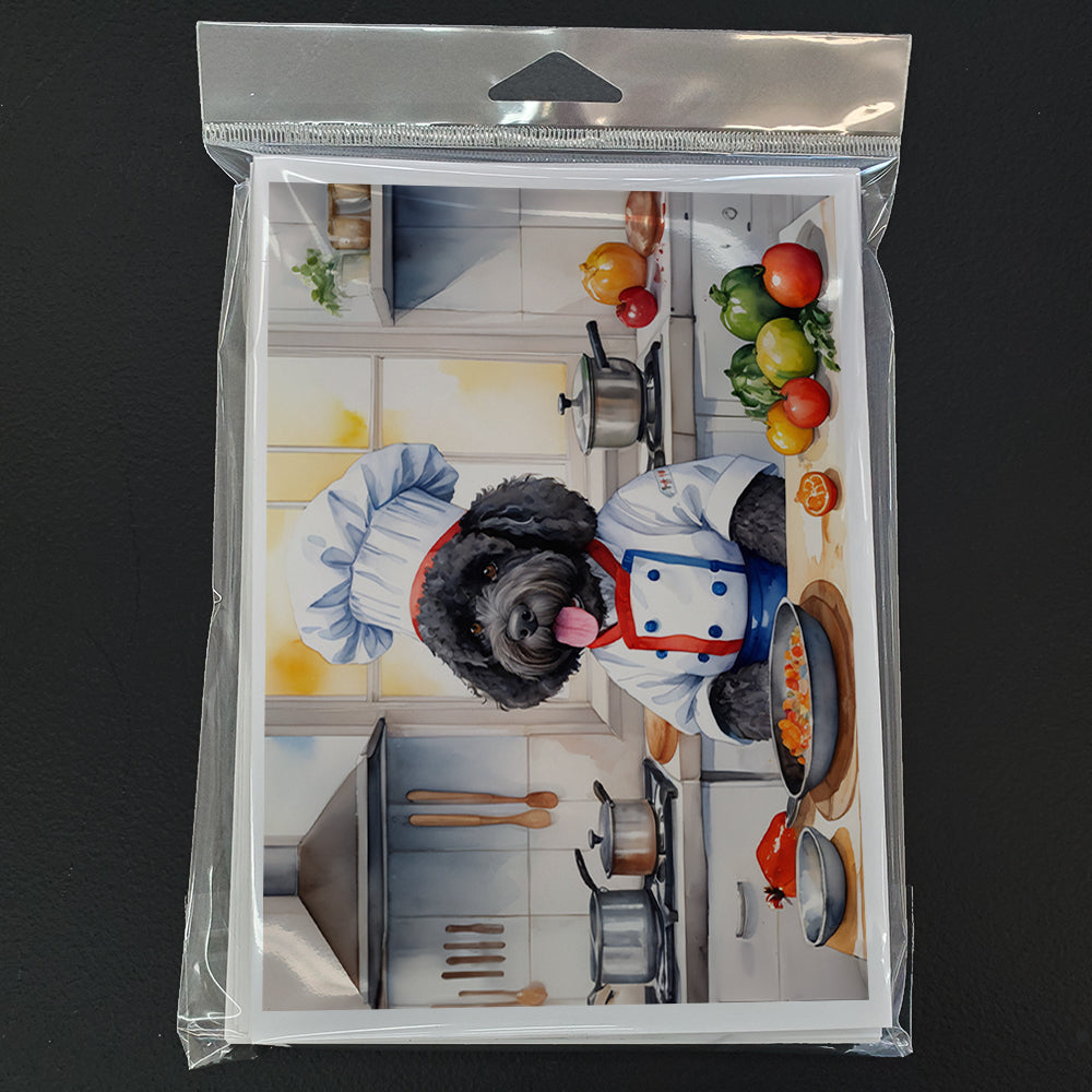 Portuguese Water Dog The Chef Greeting Cards Pack of 8 Blank Cards with Envelopes Whimsical A7 Size 5x7