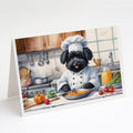 Puli The Chef Greeting Cards Pack of 8 Blank Cards with Envelopes Whimsical A7 Size 5x7
