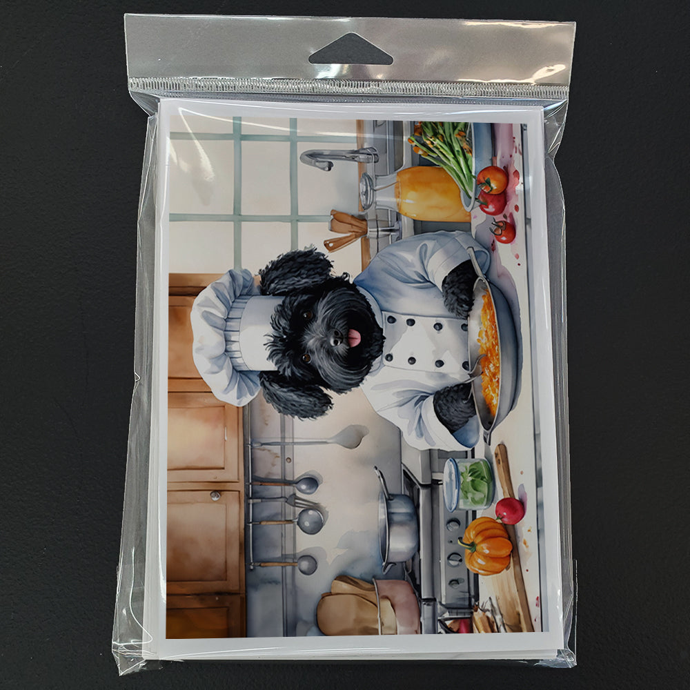 Puli The Chef Greeting Cards Pack of 8 Blank Cards with Envelopes Whimsical A7 Size 5x7