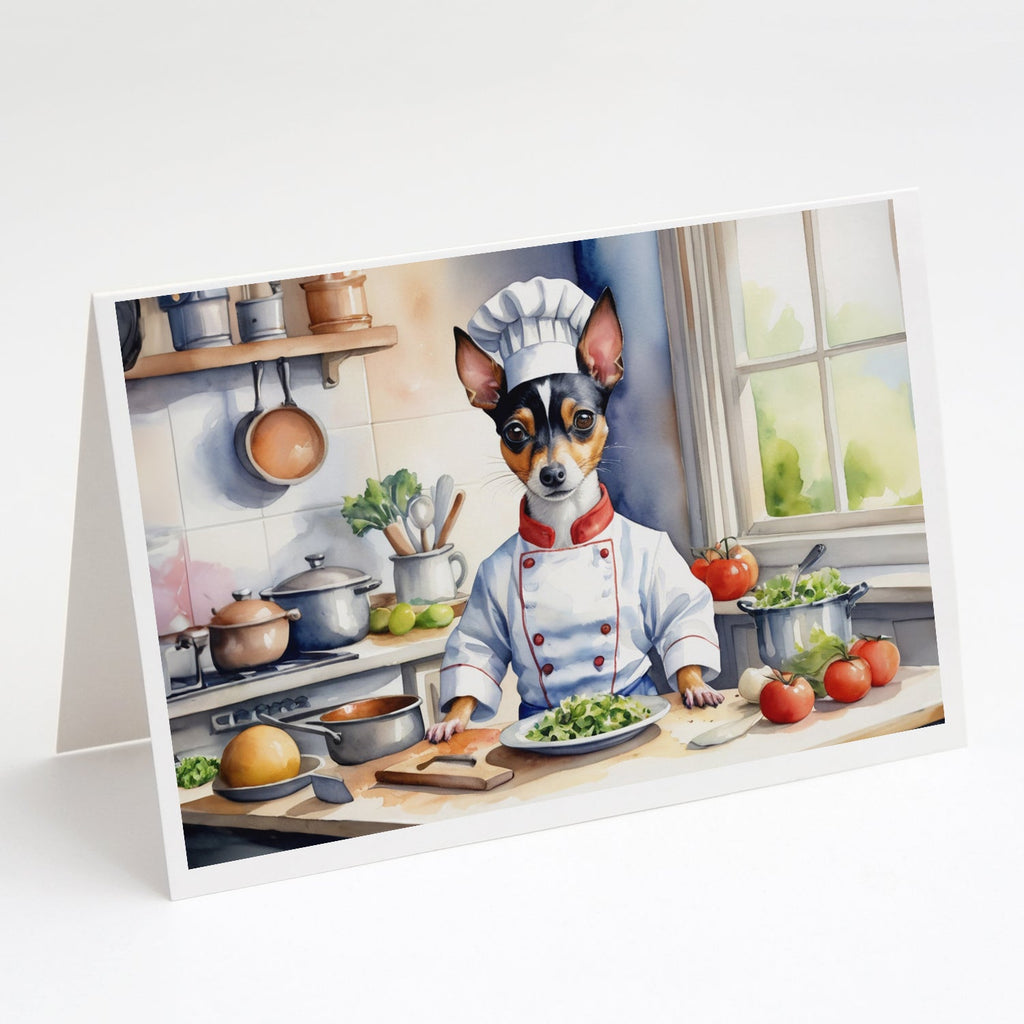 Rat Terrier The Chef Greeting Cards Pack of 8 Blank Cards with Envelopes Whimsical A7 Size 5x7