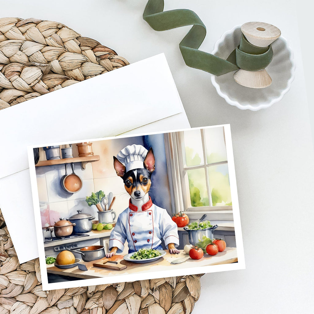 Rat Terrier The Chef Greeting Cards Pack of 8 Blank Cards with Envelopes Whimsical A7 Size 5x7