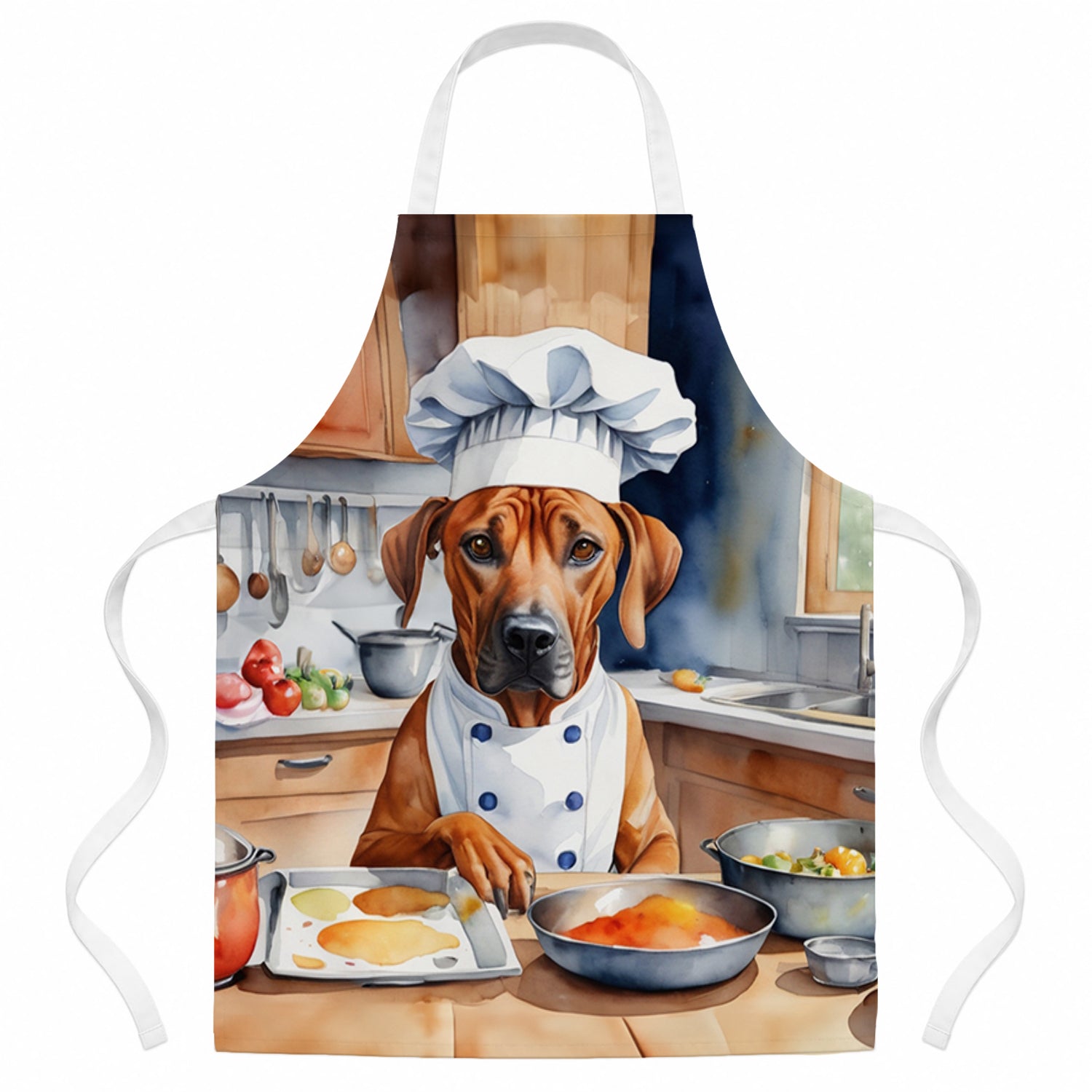 Rhodesian Ridgeback The Chef Apron Cooking Kitchen Server Baking Crafts Gardening for Adult Women Men, Unisex, Large, Multicolor