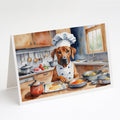 Rhodesian Ridgeback The Chef Greeting Cards Pack of 8 Blank Cards with Envelopes Whimsical A7 Size 5x7