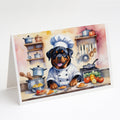 Rottweiler The Chef Greeting Cards Pack of 8 Blank Cards with Envelopes Whimsical A7 Size 5x7