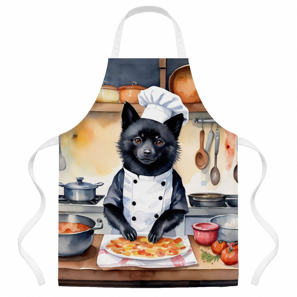 Schipperke The Chef Apron Cooking Kitchen Server Baking Crafts Gardening for Adult Women Men, Unisex, Large, Multicolor