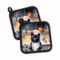 Schipperke The Chef Pot Holder Set of 2 Heat Resistant Quilted Hot Pads 7.5 x 7.5 Inch, Insulated Kitchen Trivets for Cooking & Baking