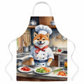 Shiba Inu The Chef Apron Cooking Kitchen Server Baking Crafts Gardening for Adult Women Men, Unisex, Large, Multicolor