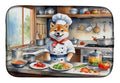 Shiba Inu The Chef Dish Drying Mat Absorbent Dish Drying Mat Pad for Kitchen Counter Dish Drainer Mat for Countertop, 14 x 21", Multicolor