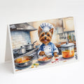 Silky Terrier The Chef Greeting Cards Pack of 8 Blank Cards with Envelopes Whimsical A7 Size 5x7