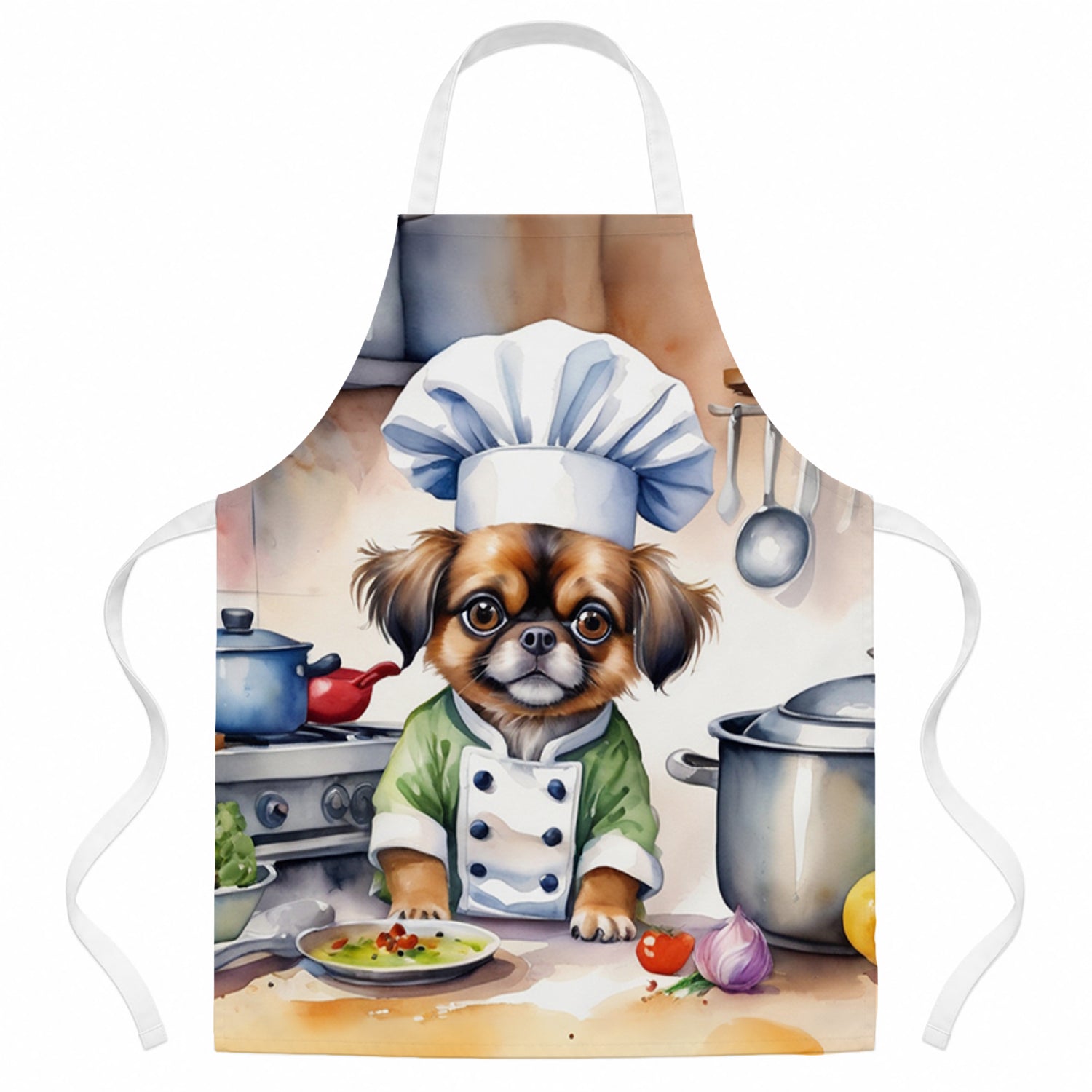 Tibetan Spaniel The Chef Apron Cooking Kitchen Server Baking Crafts Gardening for Adult Women Men, Unisex, Large, Multicolor
