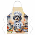 Tibetan Terrier The Chef Apron Cooking Kitchen Server Baking Crafts Gardening for Adult Women Men, Unisex, Large, Multicolor
