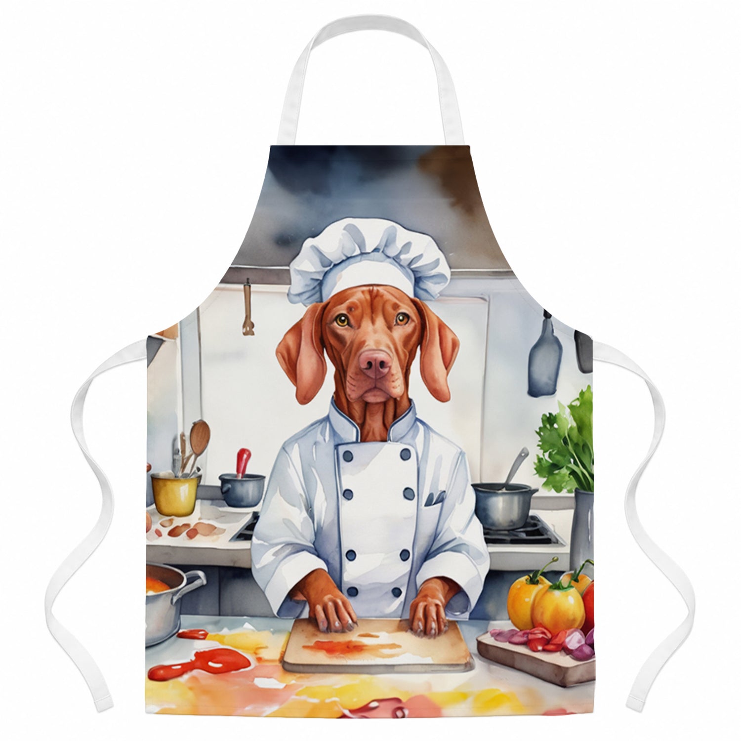 Vizsla The Chef Apron Cooking Kitchen Server Baking Crafts Gardening for Adult Women Men, Unisex, Large, Multicolor