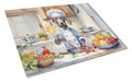 Weimaraner The Chef Cutting Board Tempered Glass Kitchen Cutting Surface, Heat Resistant Chopping, Non-Slip Feet, Food Prep & Serving
