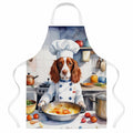 Welsh Springer Spaniel The Chef Apron Cooking Kitchen Server Baking Crafts Gardening for Adult Women Men, Unisex, Large, Multicolor