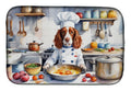 Welsh Springer Spaniel The Chef Dish Drying Mat Absorbent Dish Drying Mat Pad for Kitchen Counter Dish Drainer Mat for Countertop, 14 x 21", Multicolor