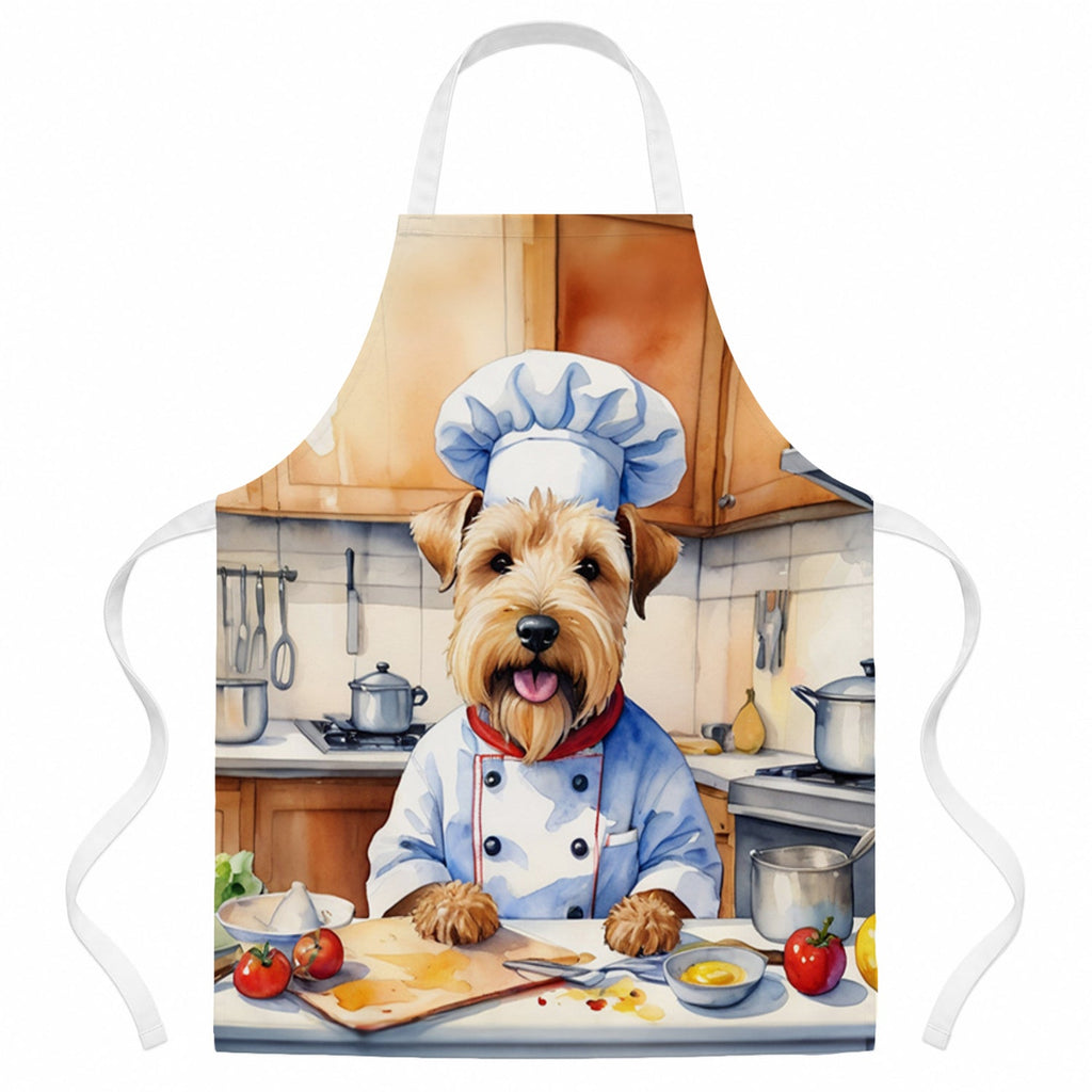 Wheaten Terrier The Chef Apron Cooking Kitchen Server Baking Crafts Gardening for Adult Women Men, Unisex, Large, Multicolor