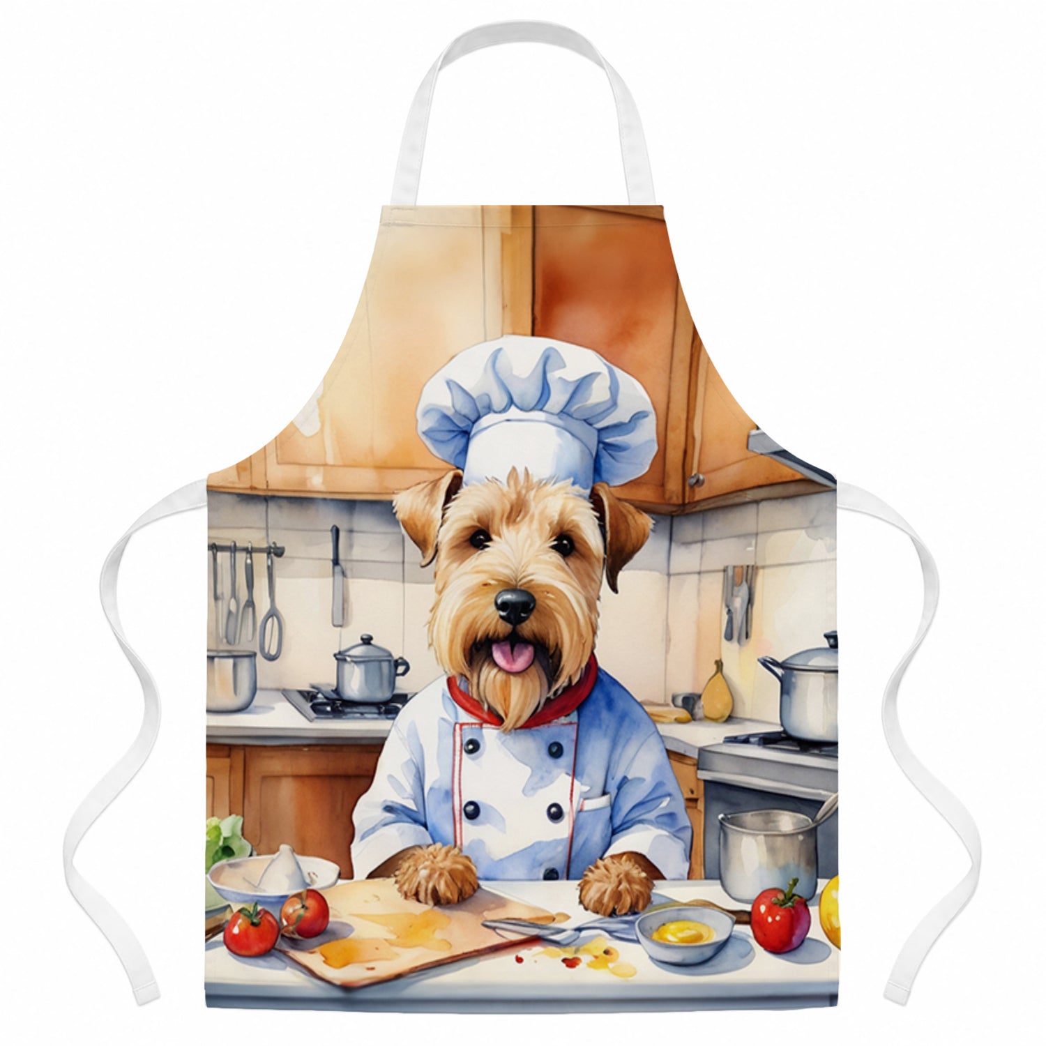 Wheaten Terrier The Chef Apron Cooking Kitchen Server Baking Crafts Gardening for Adult Women Men, Unisex, Large, Multicolor