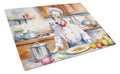 Whippet The Chef Cutting Board Tempered Glass Kitchen Cutting Surface, Heat Resistant Chopping, Non-Slip Feet, Food Prep & Serving