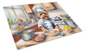 Yorkie Yorkshire Terrier The Chef Cutting Board Tempered Glass Kitchen Cutting Surface, Heat Resistant Chopping, Non-Slip Feet, Food Prep & Serving
