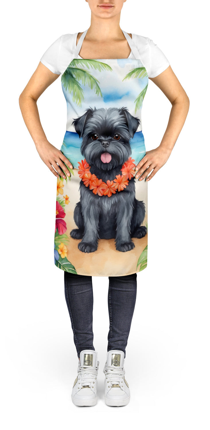Affenpinscher Luau Apron Cooking Kitchen Server Baking Crafts Gardening for Adult Women Men, Unisex, Large, Multicolor