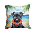 Affenpinscher Luau Decorative Throw Pillow 14x14 Indoor Outdoor Accent Cushion, Fabric Cover with Insert for Sofa, Bed, Porch & Living Room