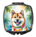 Akita Luau Compact Mirror Decorative Travel Makeup Mirror for Women Girls Gifts Pocket Makeup Mirror Folding Handheld