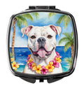 American Bulldog Luau Compact Mirror Decorative Travel Makeup Mirror for Women Girls Gifts Pocket Makeup Mirror Folding Handheld