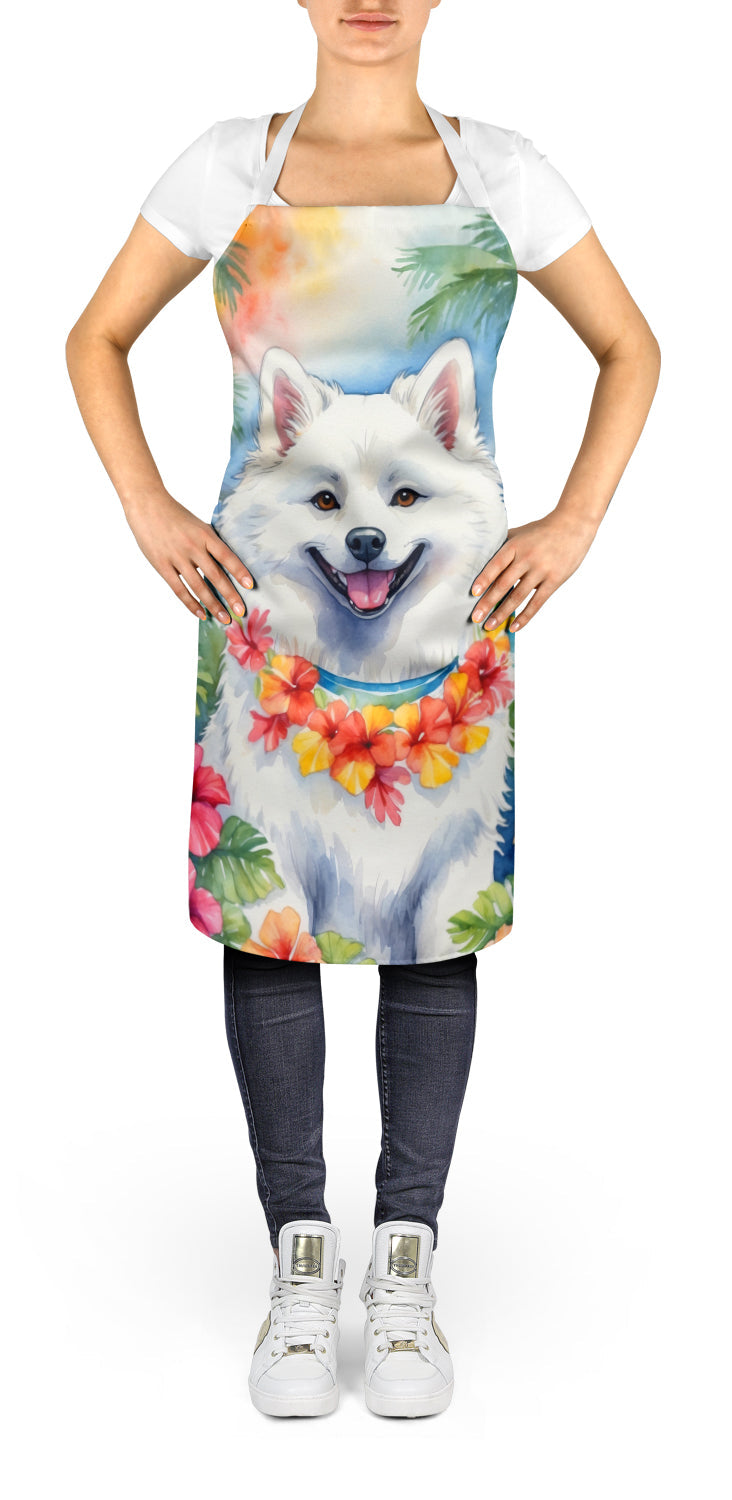 American Eskimo Luau Apron Cooking Kitchen Server Baking Crafts Gardening for Adult Women Men, Unisex, Large, Multicolor
