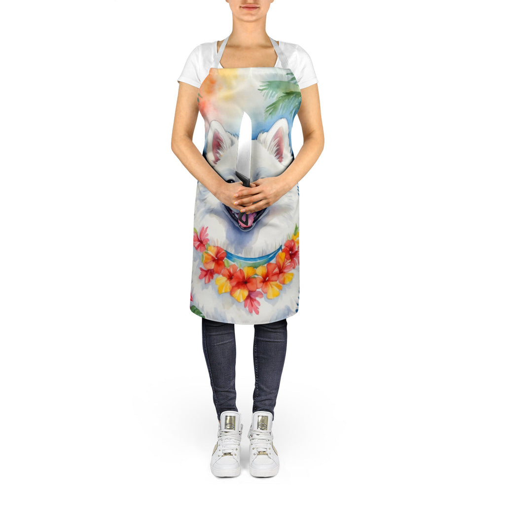 American Eskimo Luau Apron Cooking Kitchen Server Baking Crafts Gardening for Adult Women Men, Unisex, Large, Multicolor