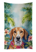 American Foxhound Luau Kitchen Towel Velour Plush Front and Cotton Loop Back Machine Washable