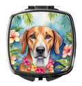 American Foxhound Luau Compact Mirror Decorative Travel Makeup Mirror for Women Girls Gifts Pocket Makeup Mirror Folding Handheld