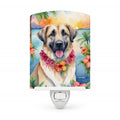 Anatolian Shepherd Luau Ceramic Night Light Compact, UL-Certified, Ideal for Bedroom, Bathroom, Nursery, Hallway, Kitchen, 6x4x3, Multicolor
