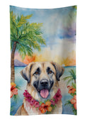 Anatolian Shepherd Luau Kitchen Towel Velour Plush Front and Cotton Loop Back Machine Washable