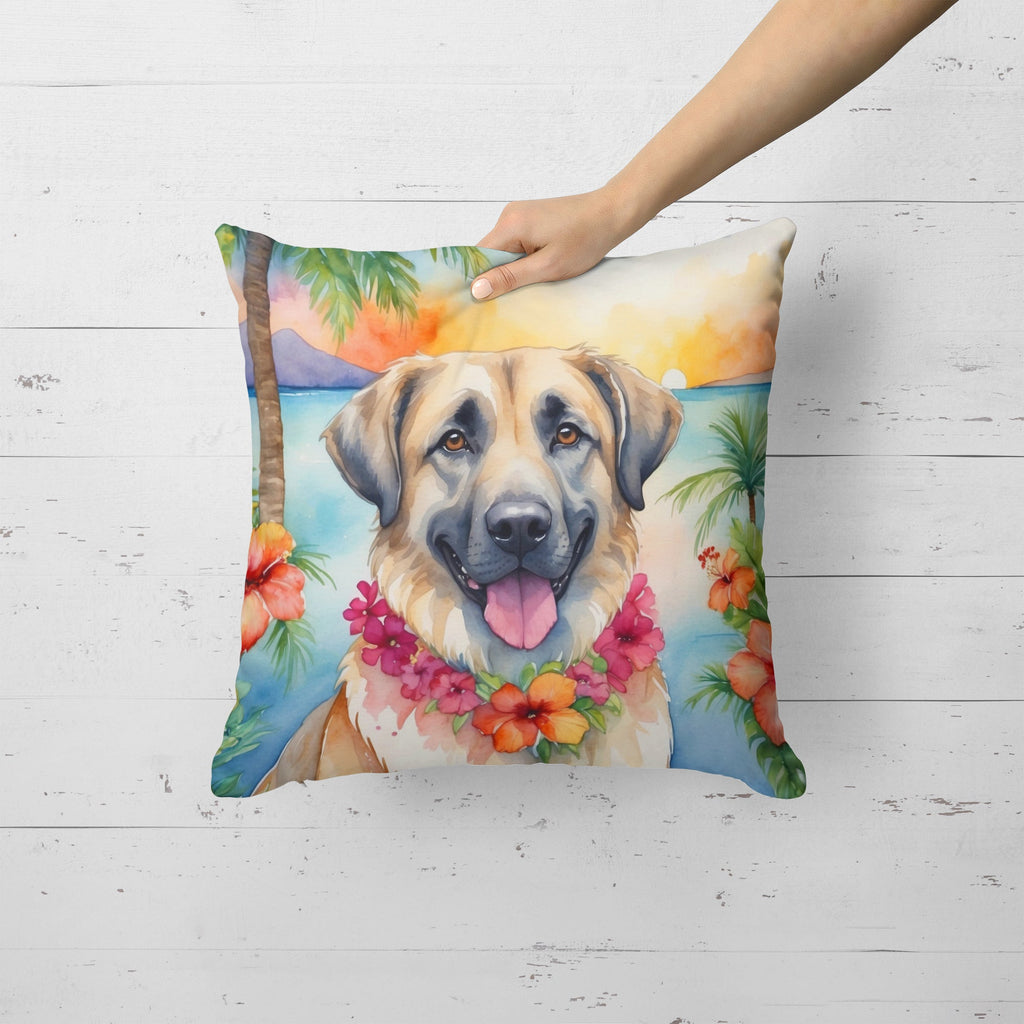 Anatolian Shepherd Luau Decorative Throw Pillow 18x18 Indoor Outdoor Accent Cushion, Fabric Cover with Insert for Sofa, Bed, Porch & Living Room