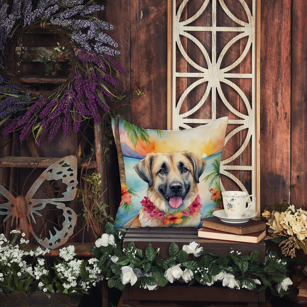 Anatolian Shepherd Luau Decorative Throw Pillow 18x18 Indoor Outdoor Accent Cushion, Fabric Cover with Insert for Sofa, Bed, Porch & Living Room