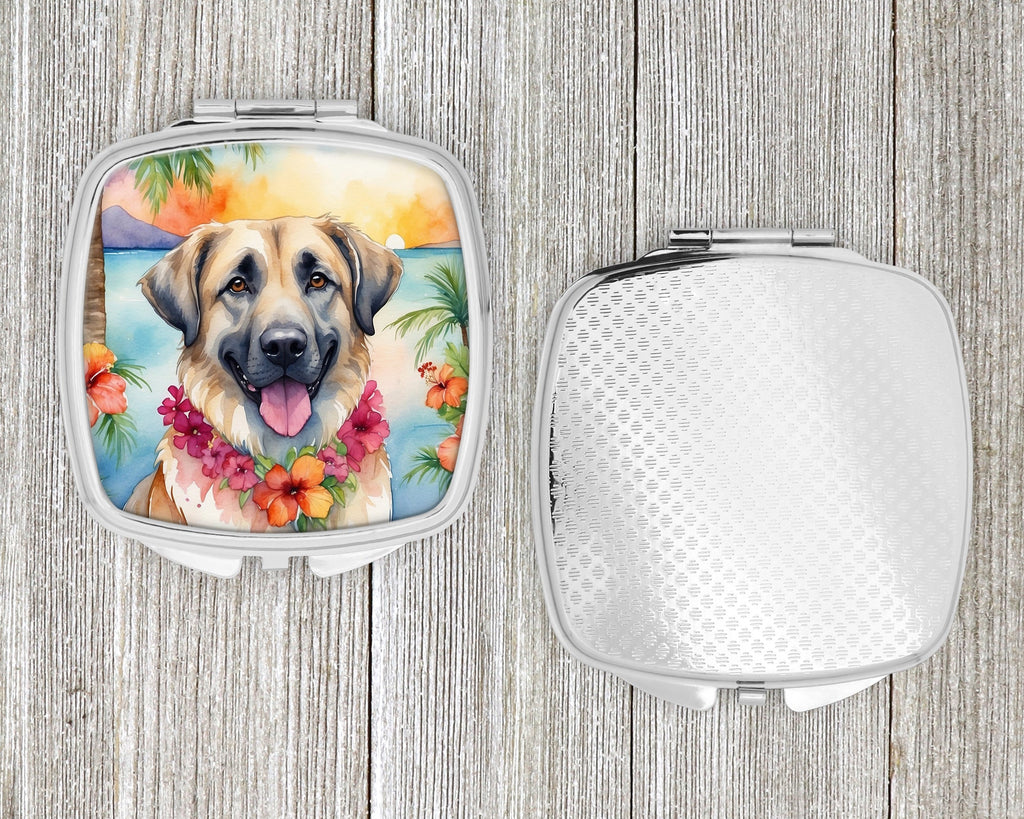 Anatolian Shepherd Luau Compact Mirror Decorative Travel Makeup Mirror for Women Girls Gifts Pocket Makeup Mirror Folding Handheld