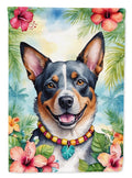 Australian Cattle Dog Luau House Flag 28x40 Porch Sleeve Pole Decorative Outside Yard Banner Artwork Wall Hanging, Polyester