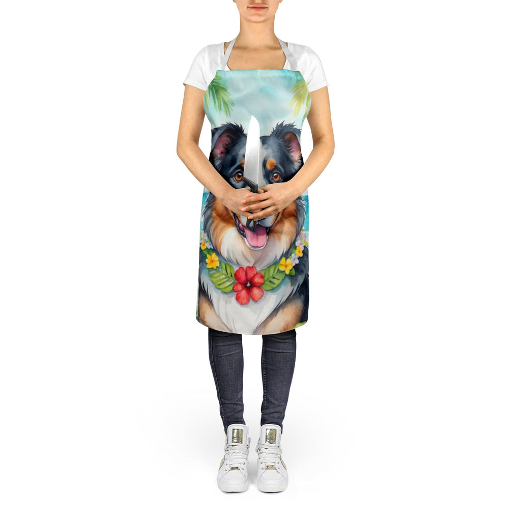 Australian Shepherd Luau Apron Cooking Kitchen Server Baking Crafts Gardening for Adult Women Men, Unisex, Large, Multicolor