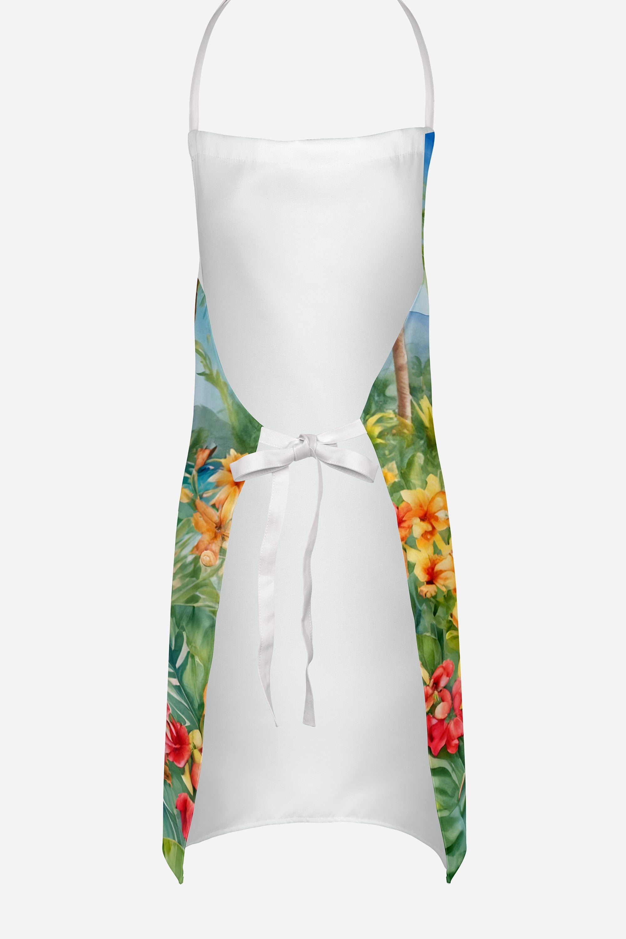 Basenji Luau Apron Cooking Kitchen Server Baking Crafts Gardening for Adult Women Men, Unisex, Large, Multicolor