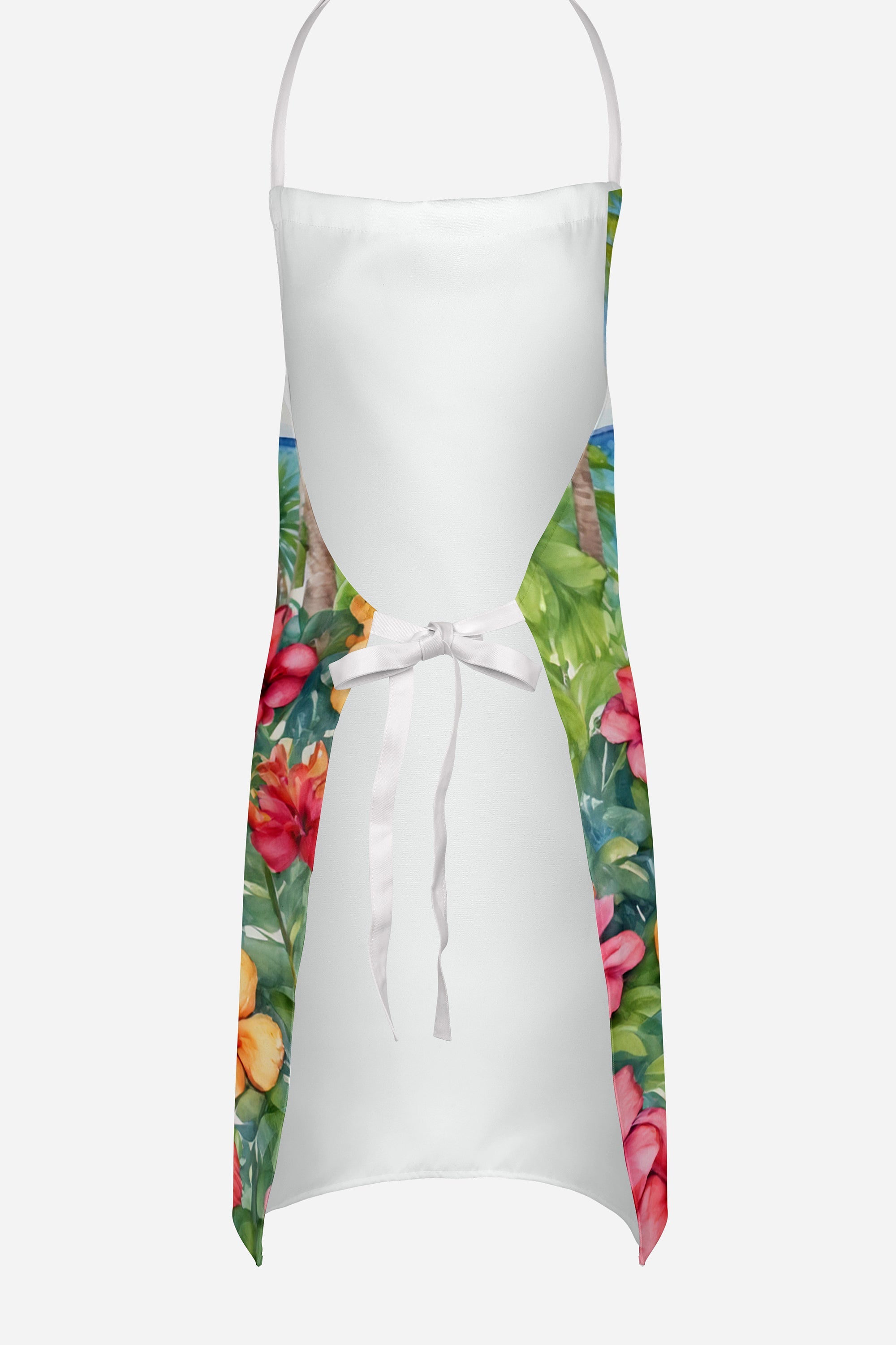 Basset Hound Luau Apron Cooking Kitchen Server Baking Crafts Gardening for Adult Women Men, Unisex, Large, Multicolor