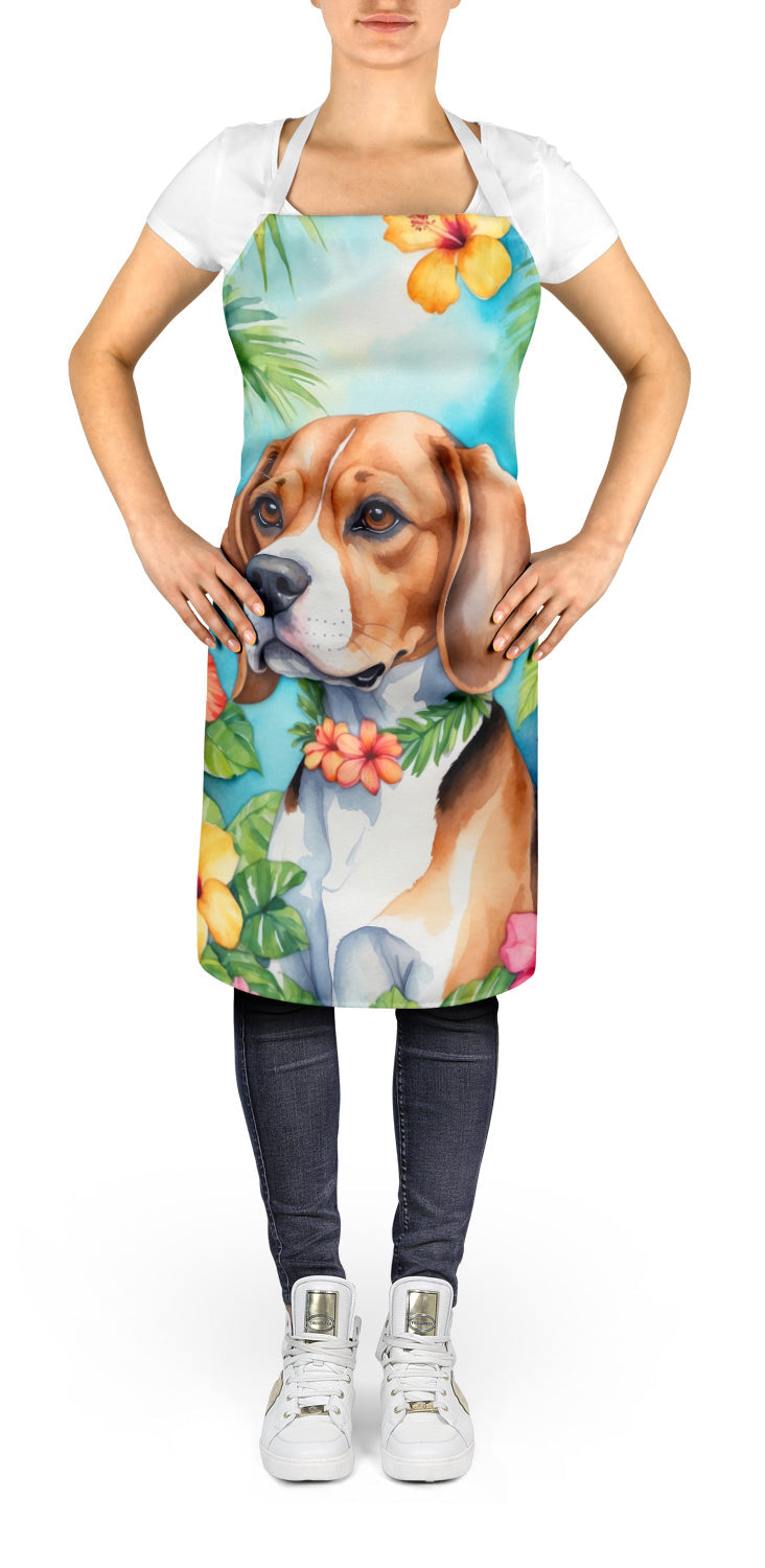 Beagle Luau Apron Cooking Kitchen Server Baking Crafts Gardening for Adult Women Men, Unisex, Large, Multicolor