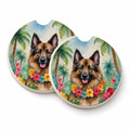 Belgian Tervuren Luau Set of 2 Cup Holder Car Coasters Absorbent Round Sandstone Coasters Gifts for Men or Women, 2.5, Multicolor