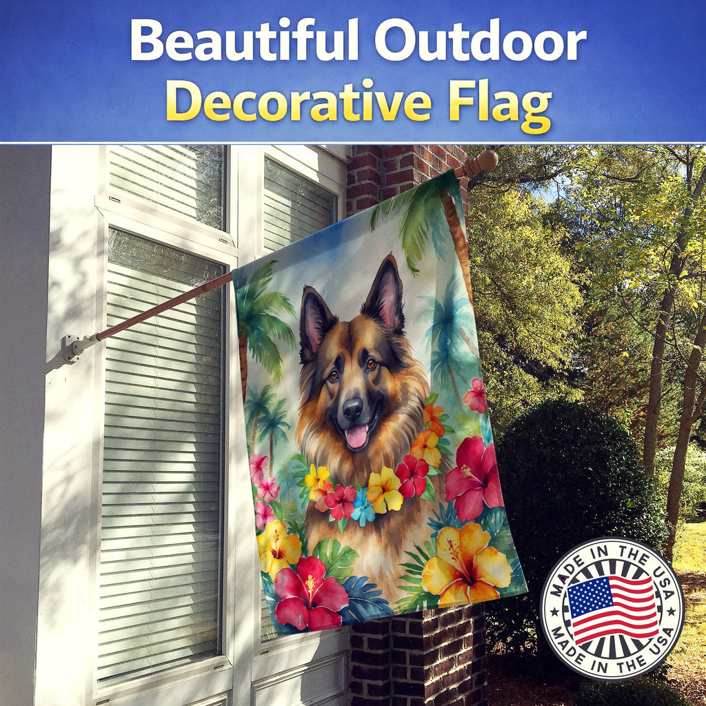 Belgian Tervuren Luau House Flag 28x40 Porch Sleeve Pole Decorative Outside Yard Banner Artwork Wall Hanging, Polyester