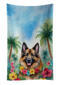Belgian Tervuren Luau Kitchen Towel Velour Plush Front and Cotton Loop Back Machine Washable